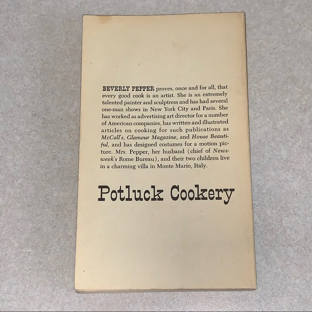 Vintage Potluck Cookery Paperback Book // Royal Meals From Leftovers // 1955